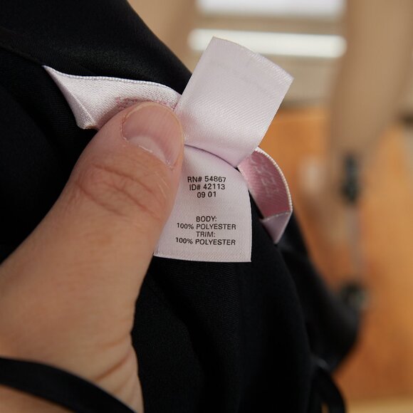 Vintage y2k Victoria's Secret Black Satin Silky Slip Dress Large - Picture 7 of 7